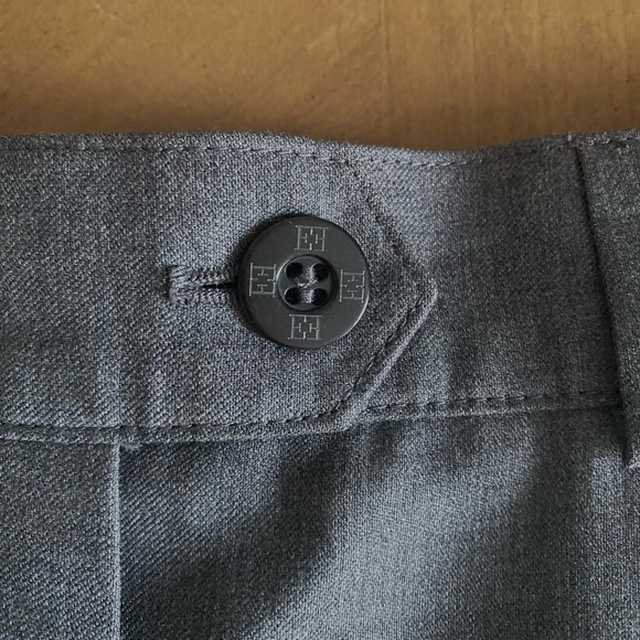 Vintage ESCADA Margaretha Ley 1990s High Waisted Wool Twill Pants EU 36 Gray - Picture 6 of 8